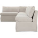 Fable Beige Slipcover Dining Banquette, L-Shape